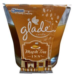 Glade Scented Candle Maple Tree Inn 3.8 Oz Glass Jar Autumn Decor Lot of 3 NEW